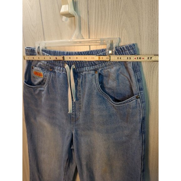 Empyre Women's Denim Jeans Light Wash Draw String Elastic Waist Size Medium - Picture 9 of 13